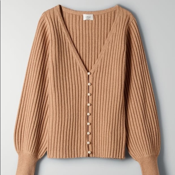 aritzia pearl cardigan